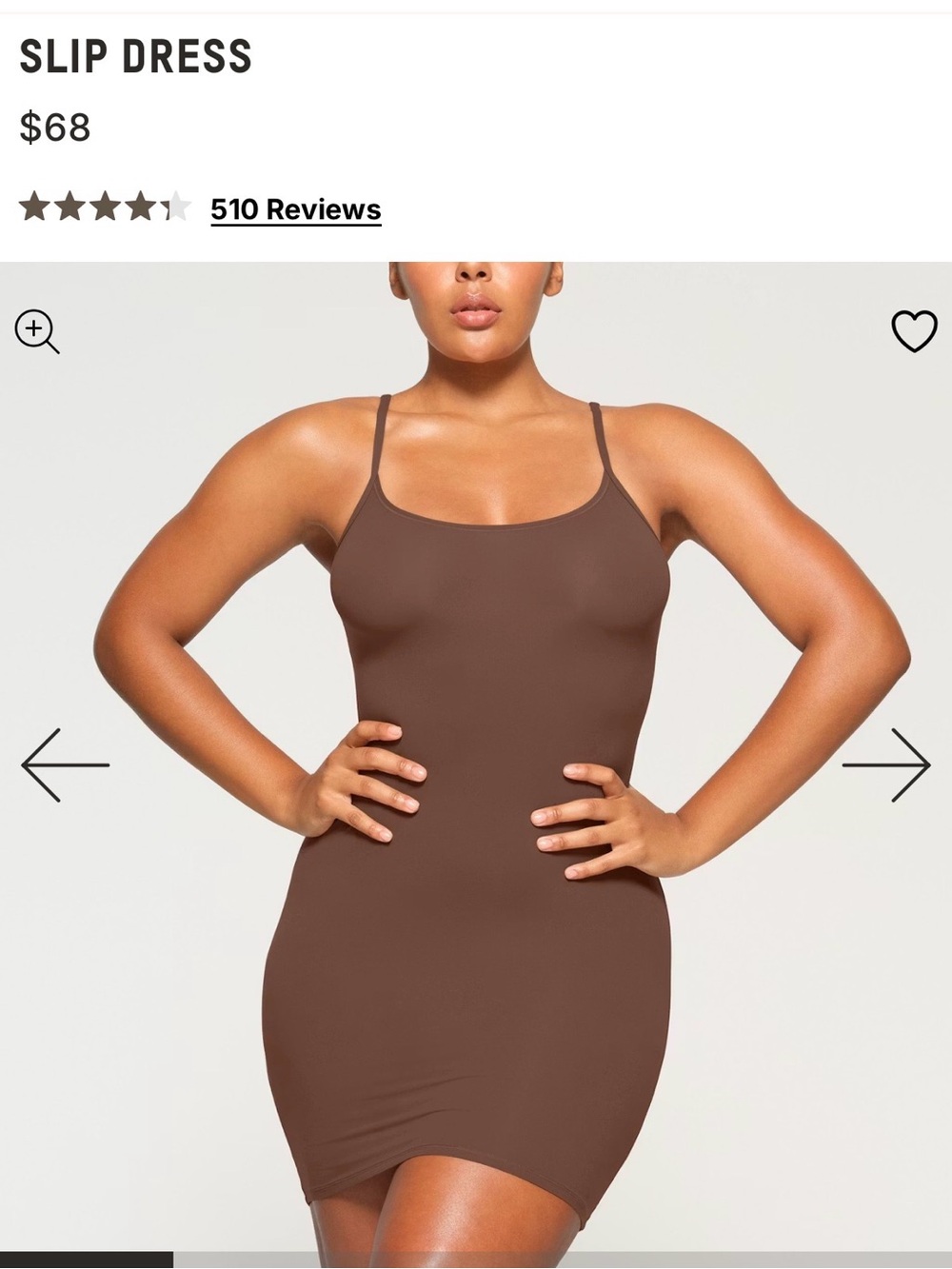 SKIMS Slip Dress in Jasper